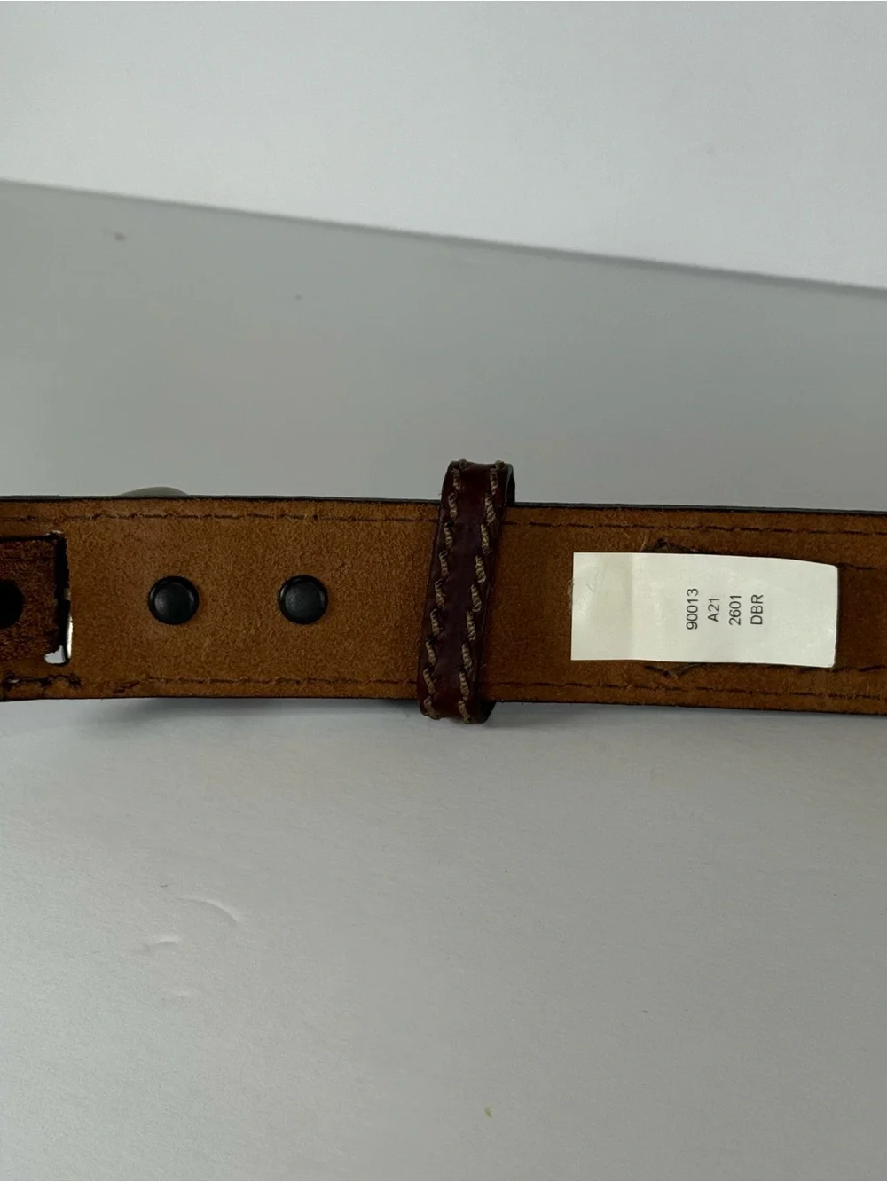 Duluth Trading Company Brown Leather Belt Work Western Size 38 90013 USA Made